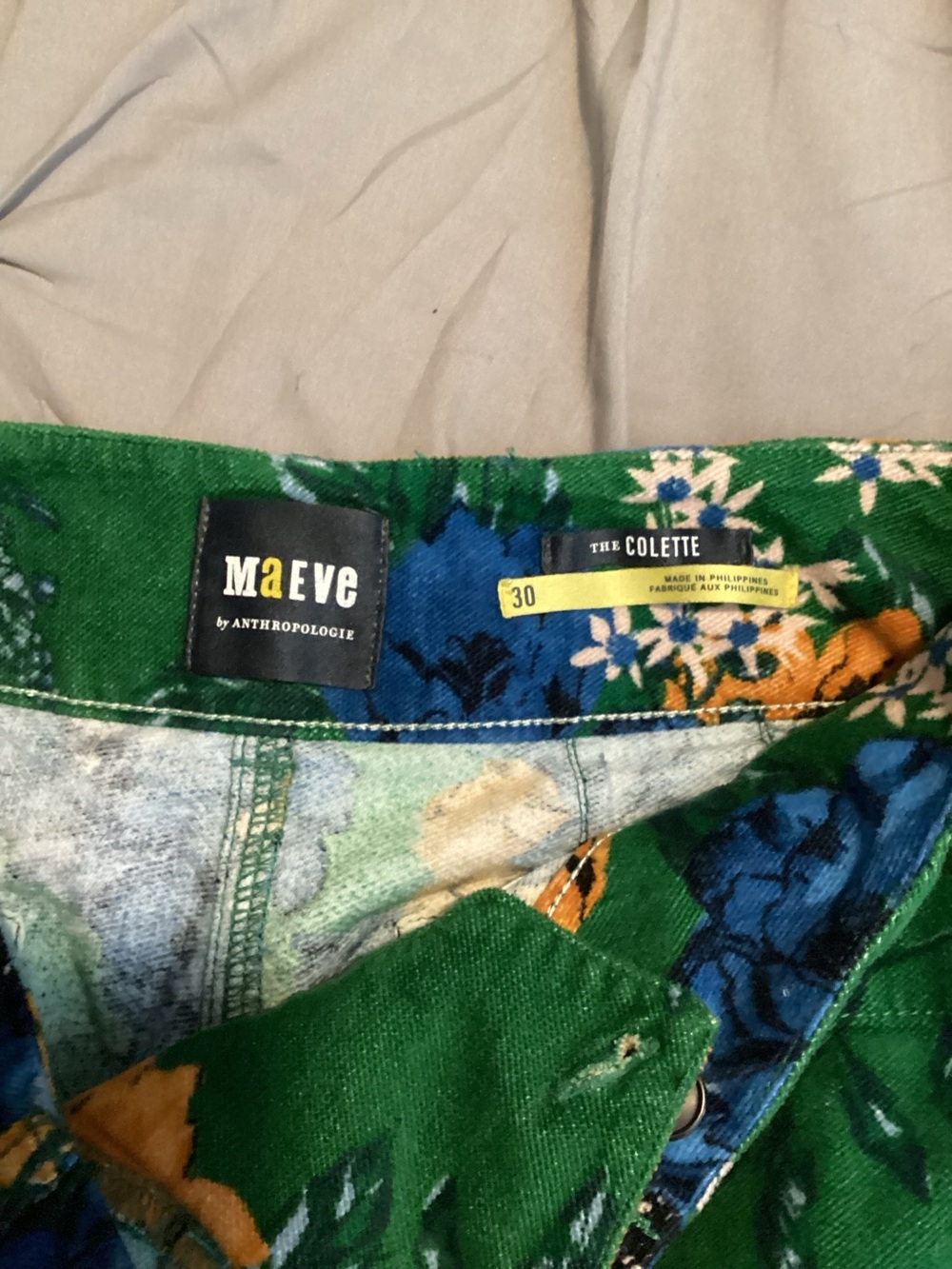 Anthropologie Maeve Colette floral wide leg cropped pants - Picture 9 of 9